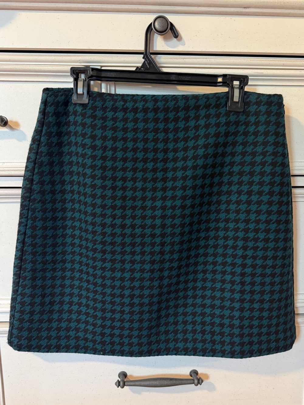 Teal and Black Houndstooth Women's Skirt nwt size 10